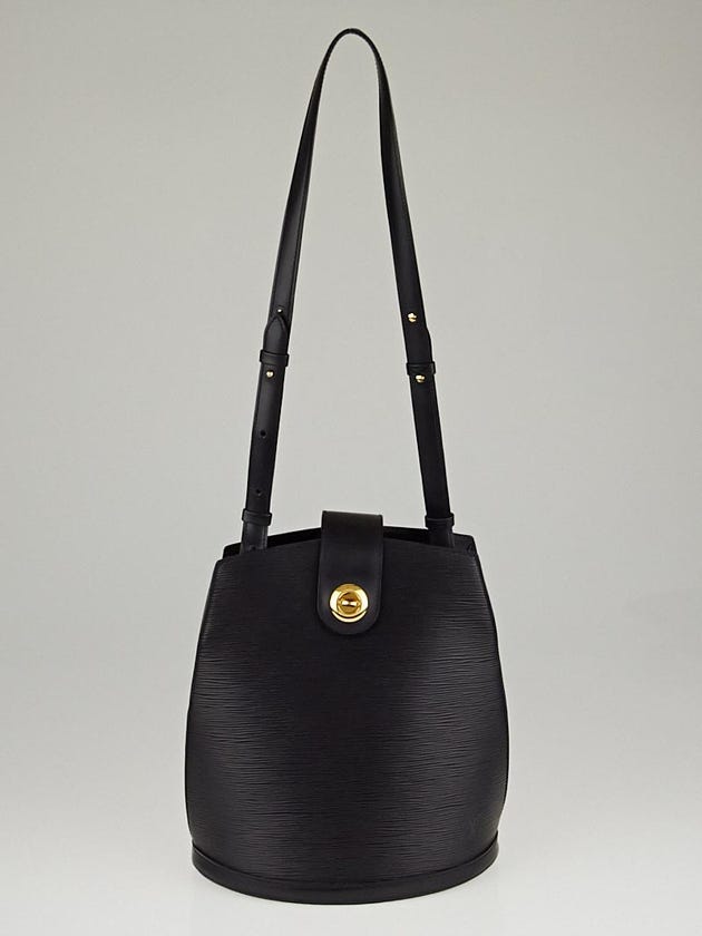 Louis Vuitton Black Epi Leather Cluny Bucket Bag