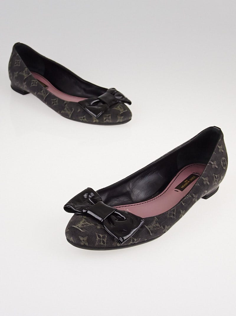 LOUIS VUITTON Patent Leather Ballet Flats Shoes Size 36 ladies
