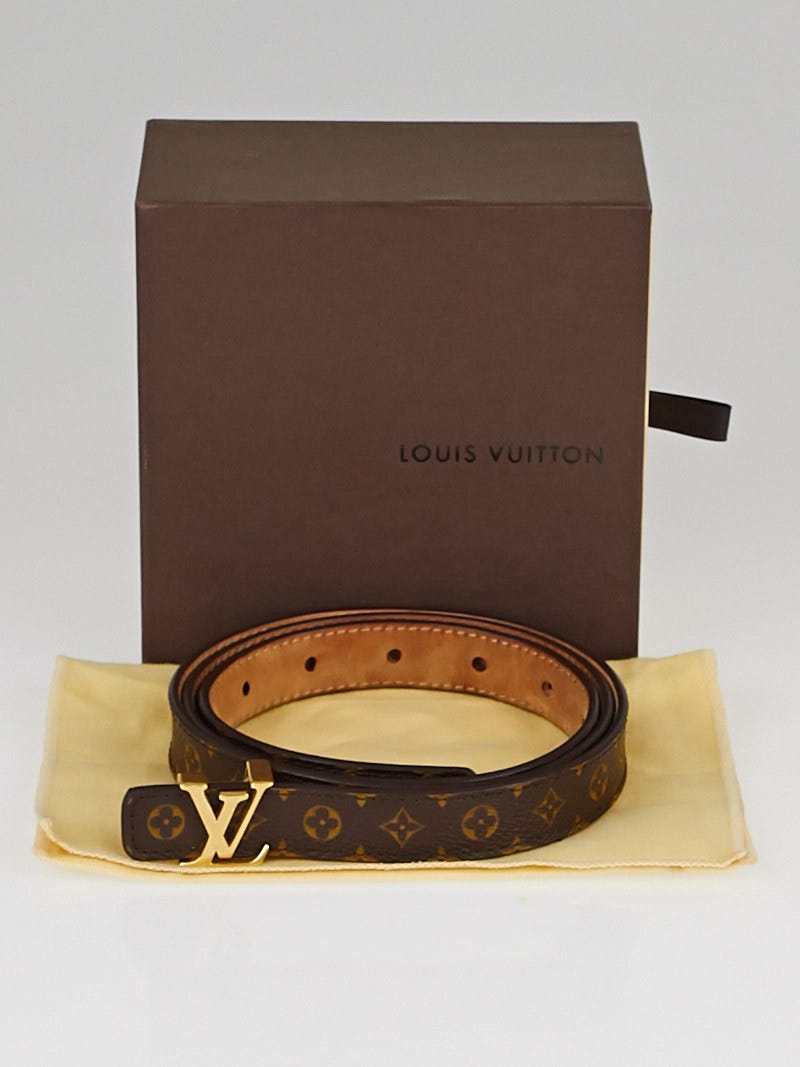 Louis Vuitton 25mm Mini Monogram Canvas LV Initials Belt Size 95/38 -  Yoogi's Closet