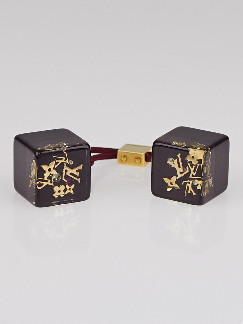 Louis Vuitton Amarante Monogram Inclusion Resin Hair Cubes  display picture 1