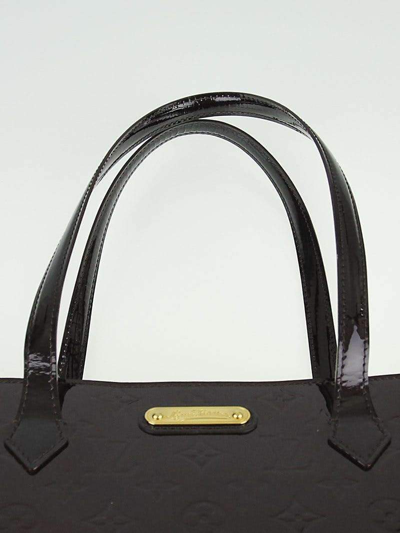 LOUIS VUITTON Wilshire GM Tote Handbag Monogram Vernis Amarante Authentic