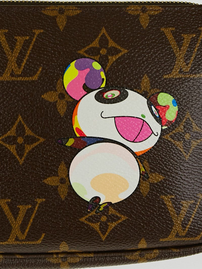 Authenticated Used Louis Vuitton Monogram Panda Pochette Accessoire M51981  Takashi Murakami Pouch Bag 