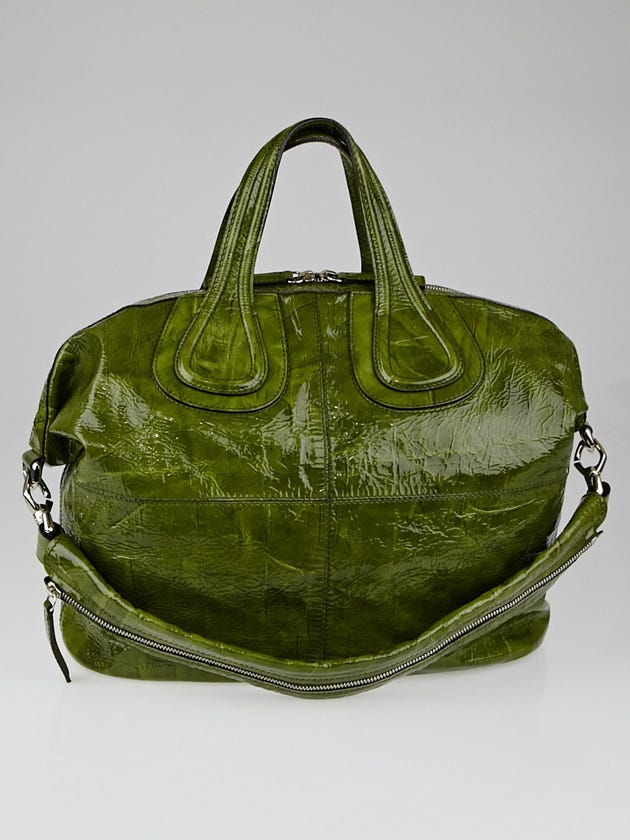 Givenchy Green Patent Leather Medium Nightingale Bag