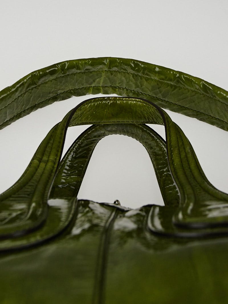 Givenchy Green Patent Leather Medium Nightingale Bag | Yoogi's Closet