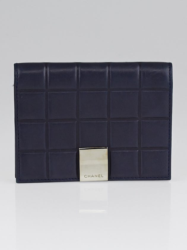 Chanel Marine Square Quilted Lambskin Leather Passport Wallet
