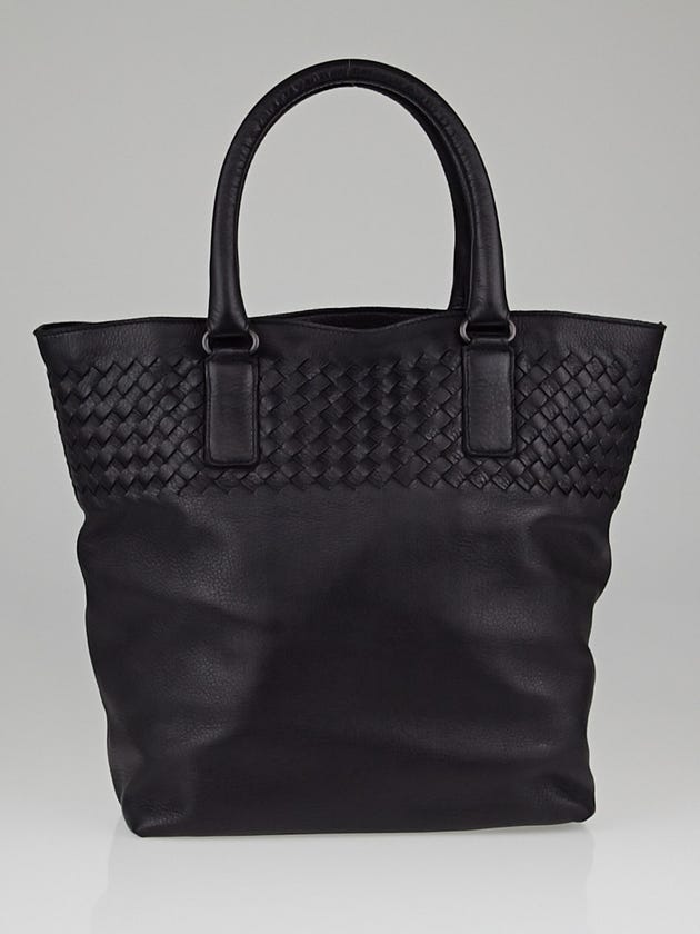 Bottega Veneta Black Cervo Leather Small Tote Bag