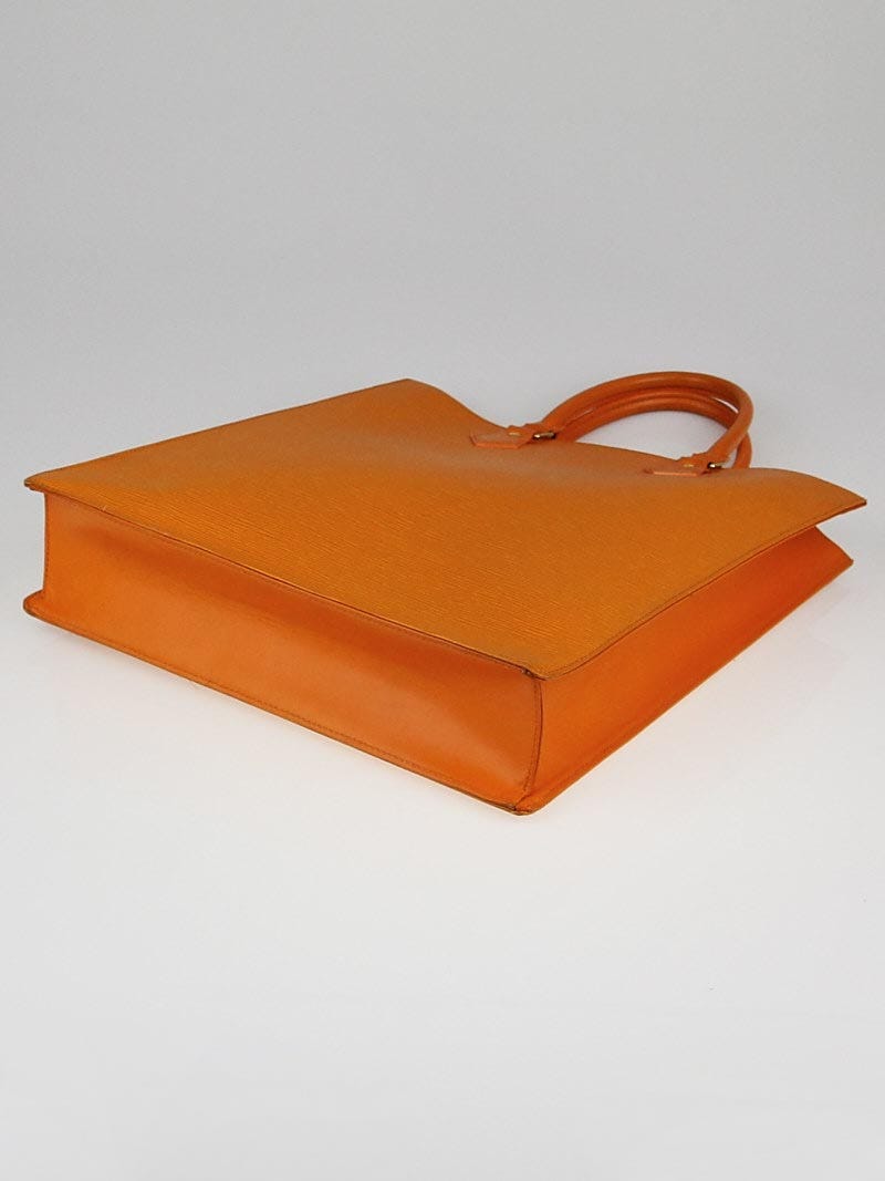 LOUIS VUITTON Sac Plat PM Hand Bag Epi Leather Orange France