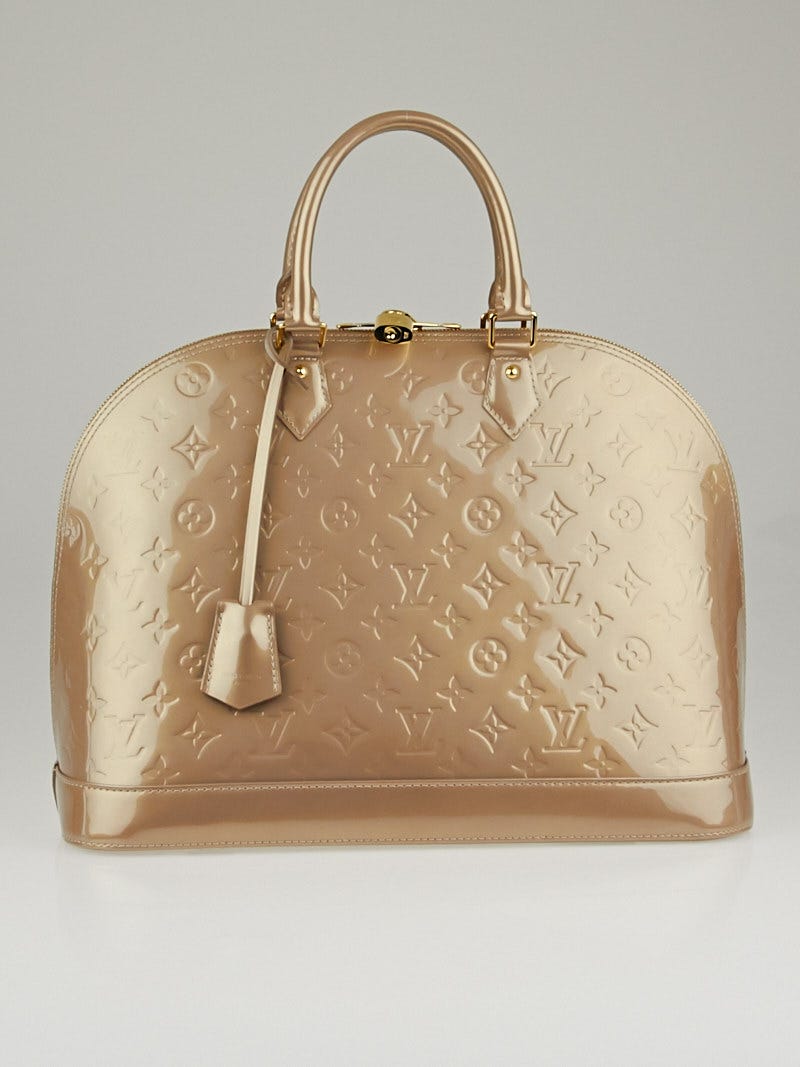 Louis Vuitton Beige Poudre Monogram Vernis Alma GM Bag - Yoogi's