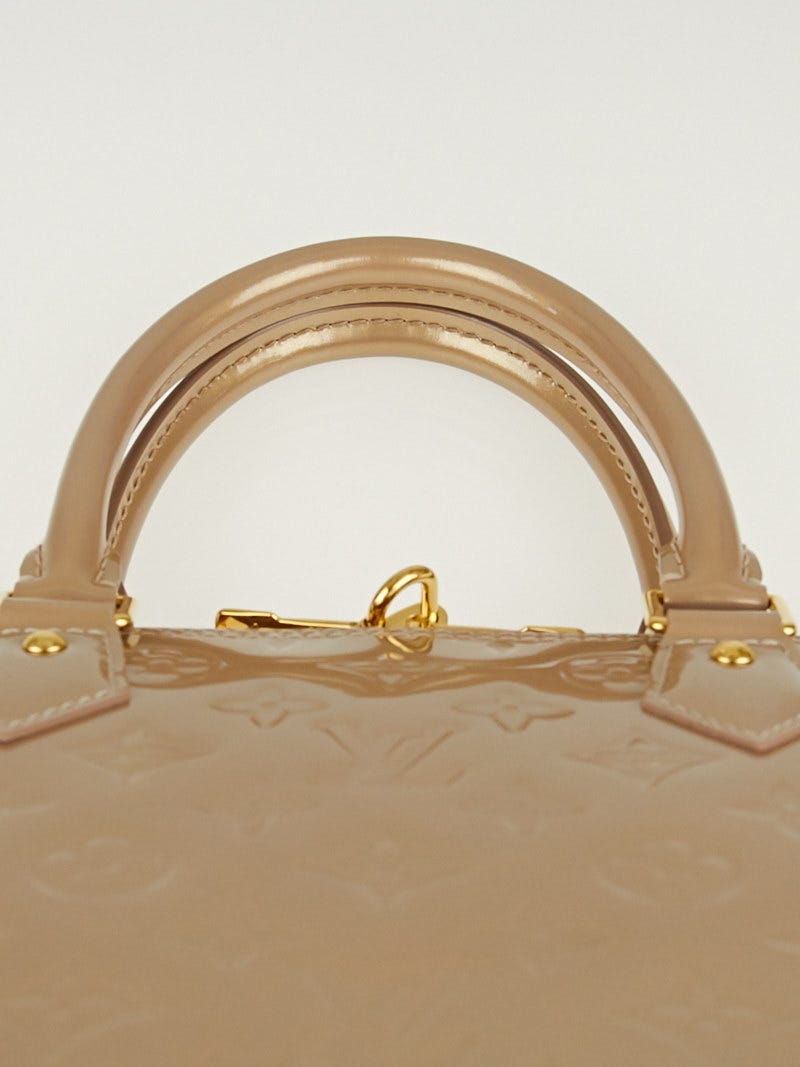 Louis Vuitton Beige Poudre Monogram Vernis Alma BB Bag - Yoogi's Closet