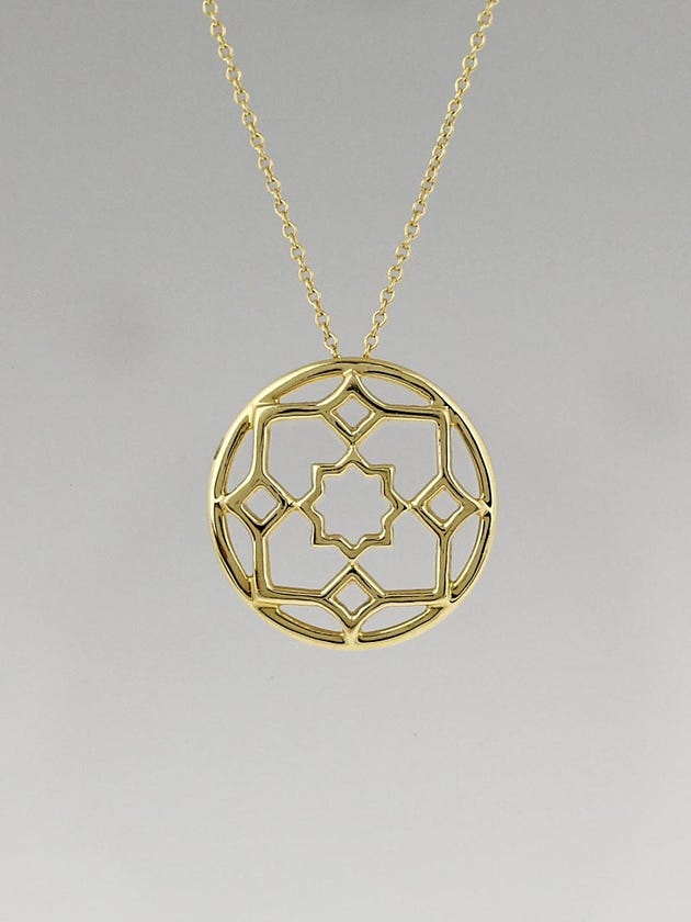 Tiffany & Co. 18k Gold Paloma Picasso Zellige Medallion Small Pendant Necklace