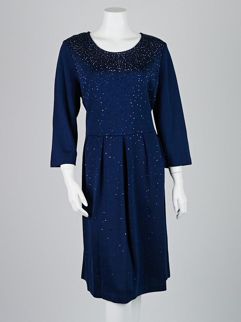 blue studded dress 70s Rhinestone Studded Maxi Dress main image 1
