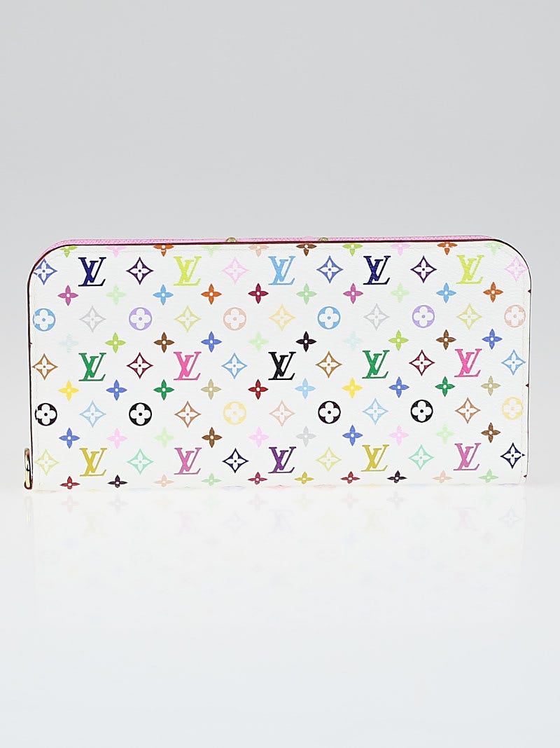 Louis Vuitton White Monogram Multicolore Litchi Insolite Wallet - Yoogi's  Closet