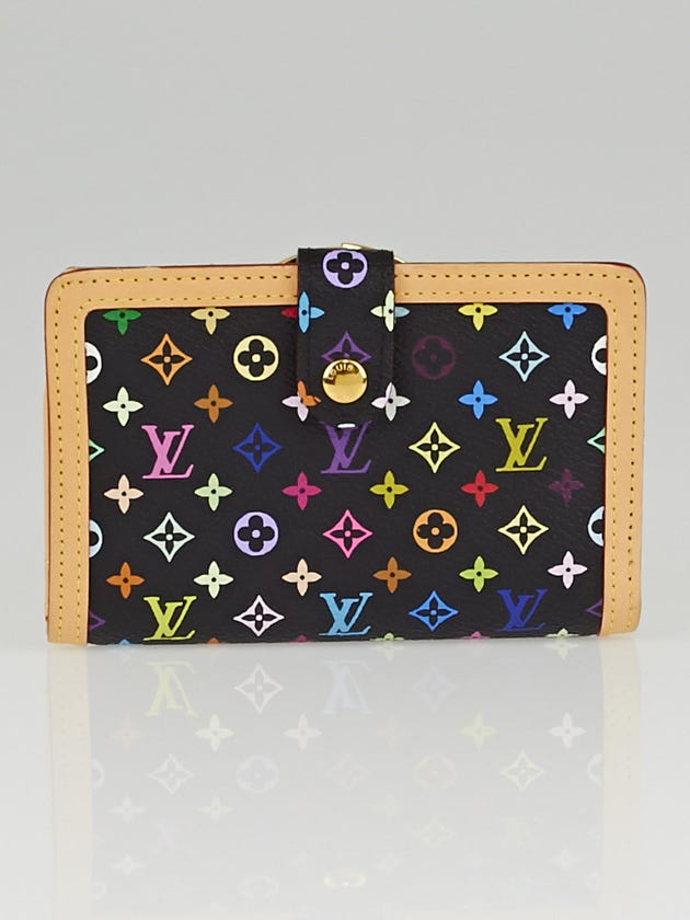 Louis Vuitton Black Monogram Multicolore French Purse Wallet