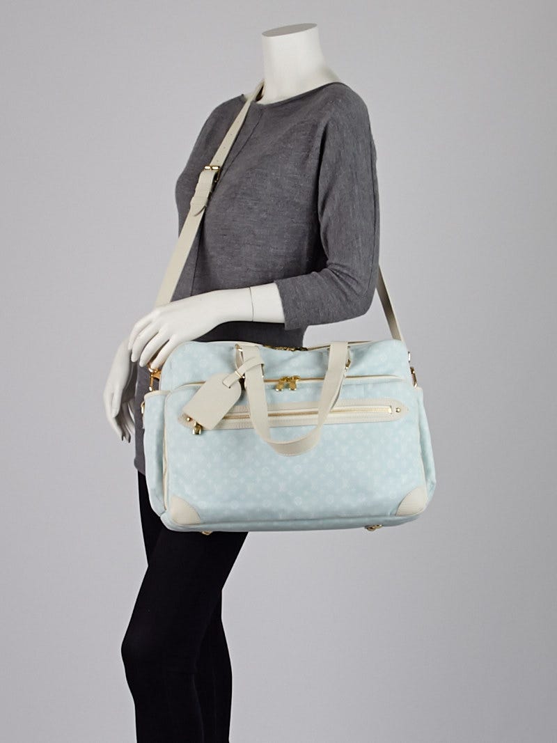 Louis Vuitton Light Blue Mini Lin Canvas Diaper Bag - Yoogi's Closet