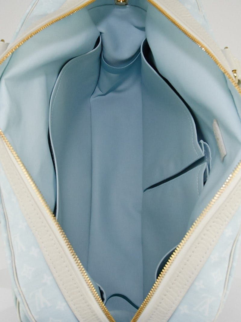 Louis Vuitton Blue Monogram Mini Lin Sac a Langer Diaper Bag - Yoogi's  Closet
