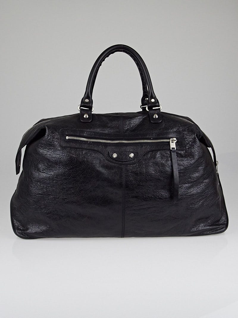 Balenciaga Black Lambskin Leather Neo Oversize Bag
