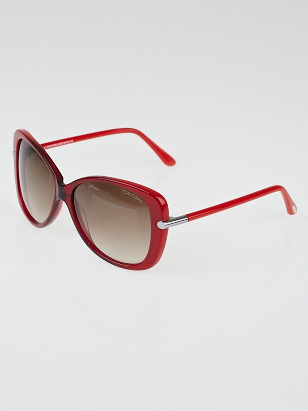 Tom Ford Pearl Red Acetate Frame Linda Sunglasses - TF324