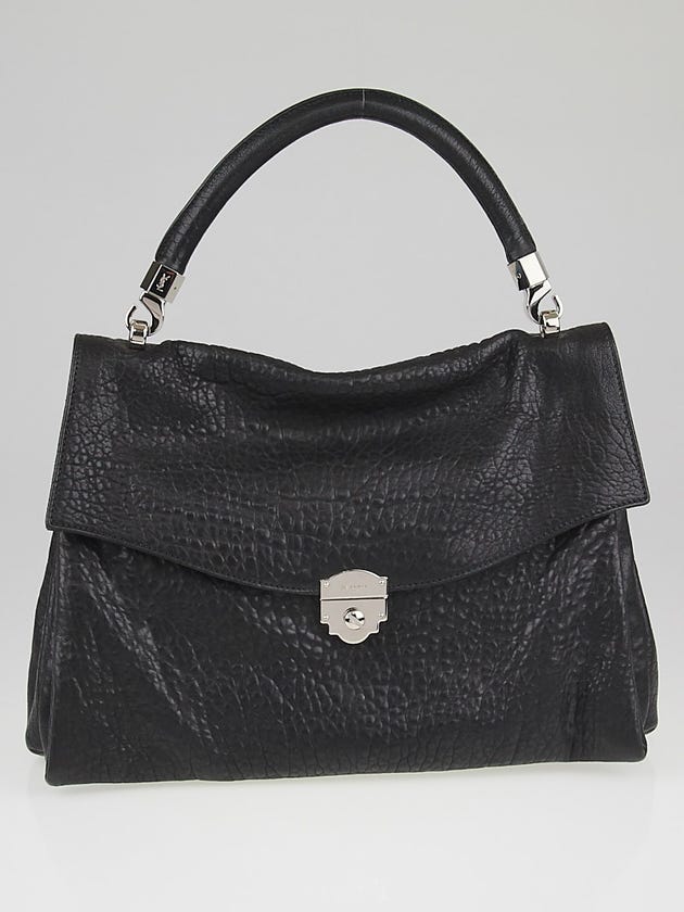 Yves Saint Laurent Pebbled Leather Scoop Flap Bag