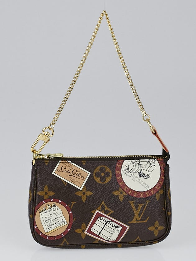 Louis Vuitton Limited Edition Monogram Patch Canvas Mini Accessories Pochette Bag