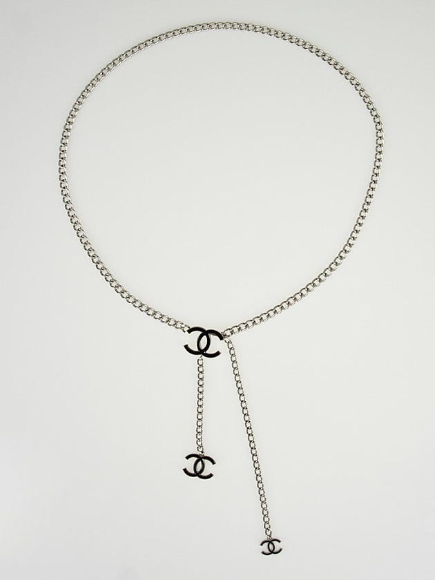 Chanel Black/Silver Ceinture Fantai Adjustable Belt