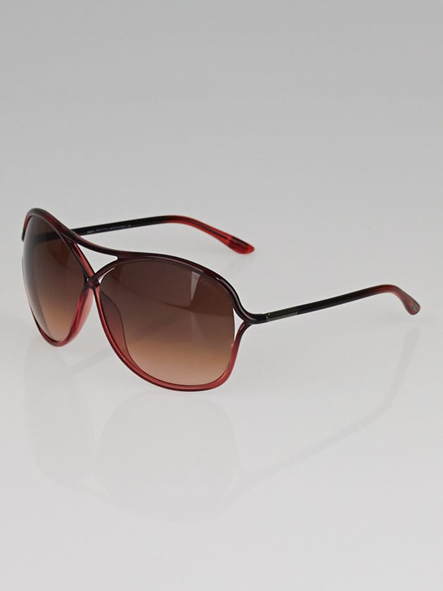Tom Ford Red Frame Gradient Tint Vicky Sunglasses - TF184