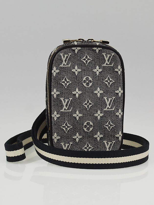 Louis Vuitton Black Monogram Mini Lin Canvas Camera Case Bag