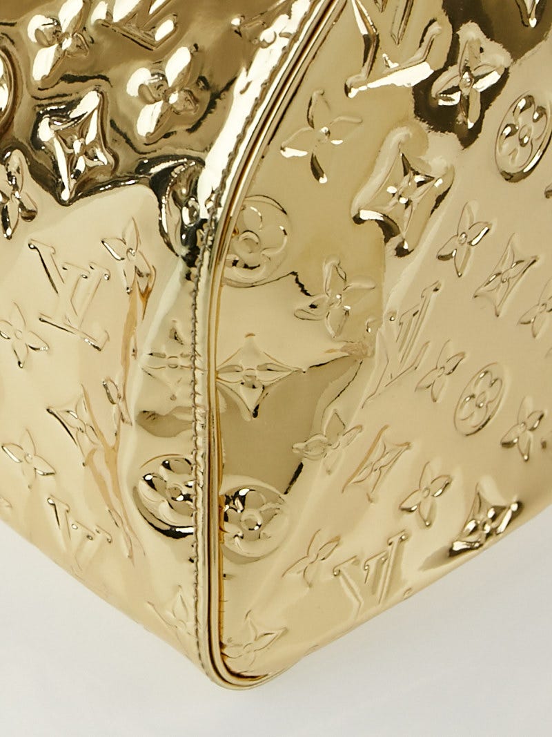 LOUIS VUITTON Monogram Miroir Speedy 30 Gold 45345