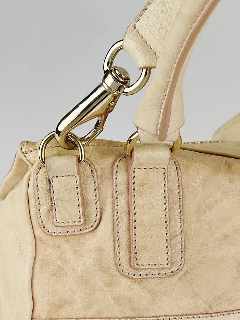 Givenchy Beige Wrinkled Sheepskin Leather Large Pandora Bag