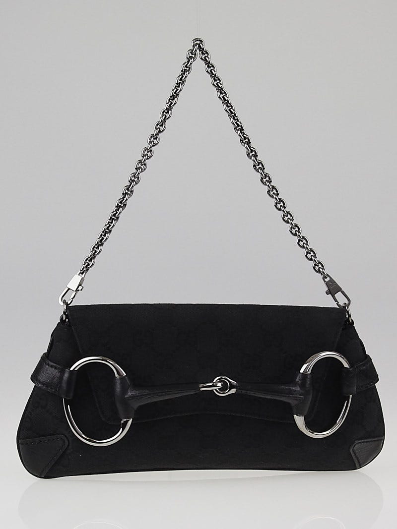 Gucci black clutch online with chain