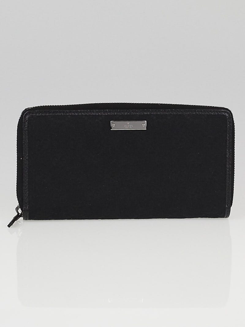 Gucci Black GG Canvas Zippy Long Wallet