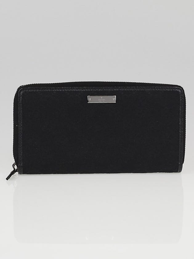 Gucci Black GG Canvas Zippy Long Wallet