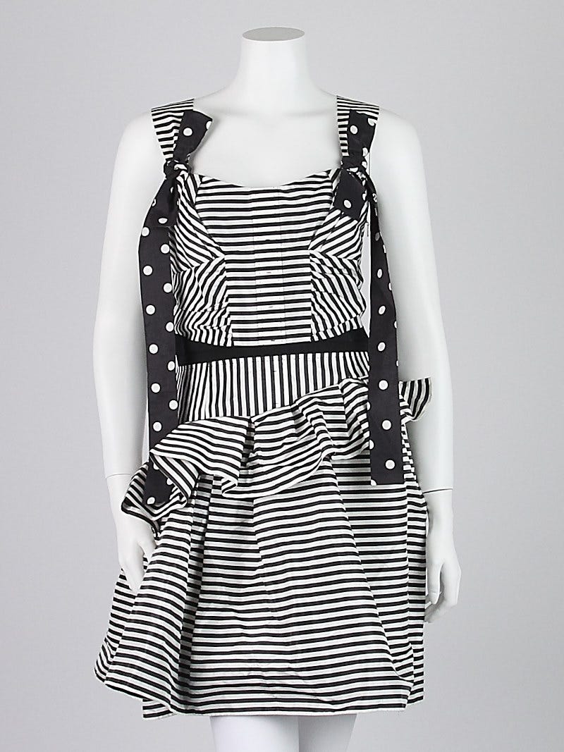 Louis Vuitton Crossover Bust Dress, Black, 40