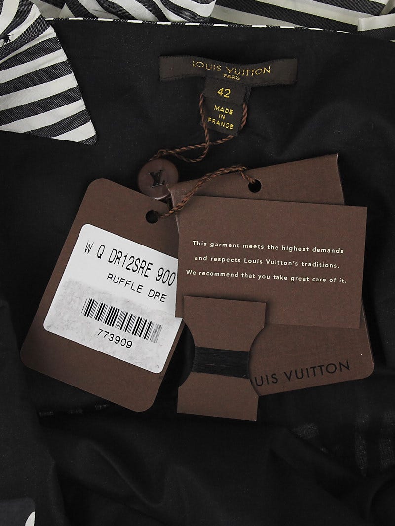 Louis Vuitton Authenticated Striped Silk Dress