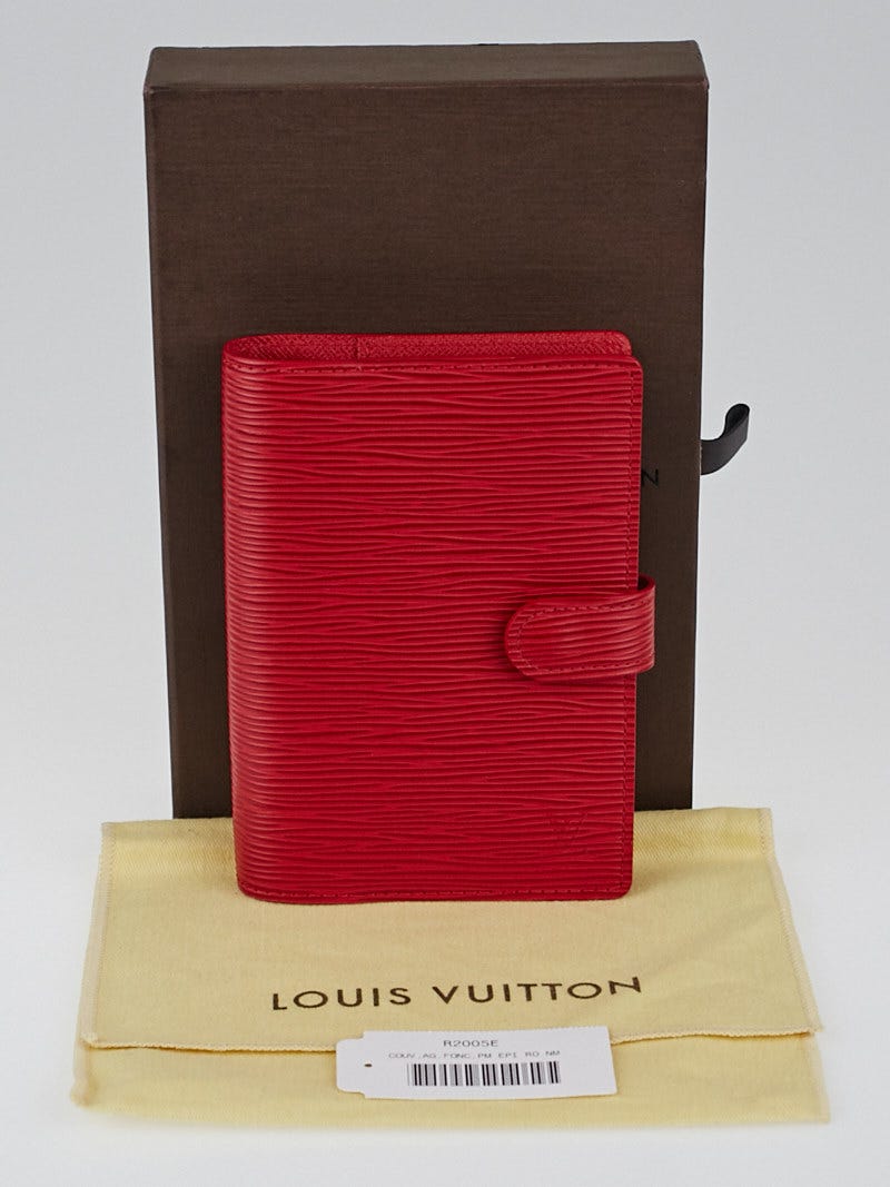 Louis Vuitton Epi Small Ring Agenda Cover - Red Travel