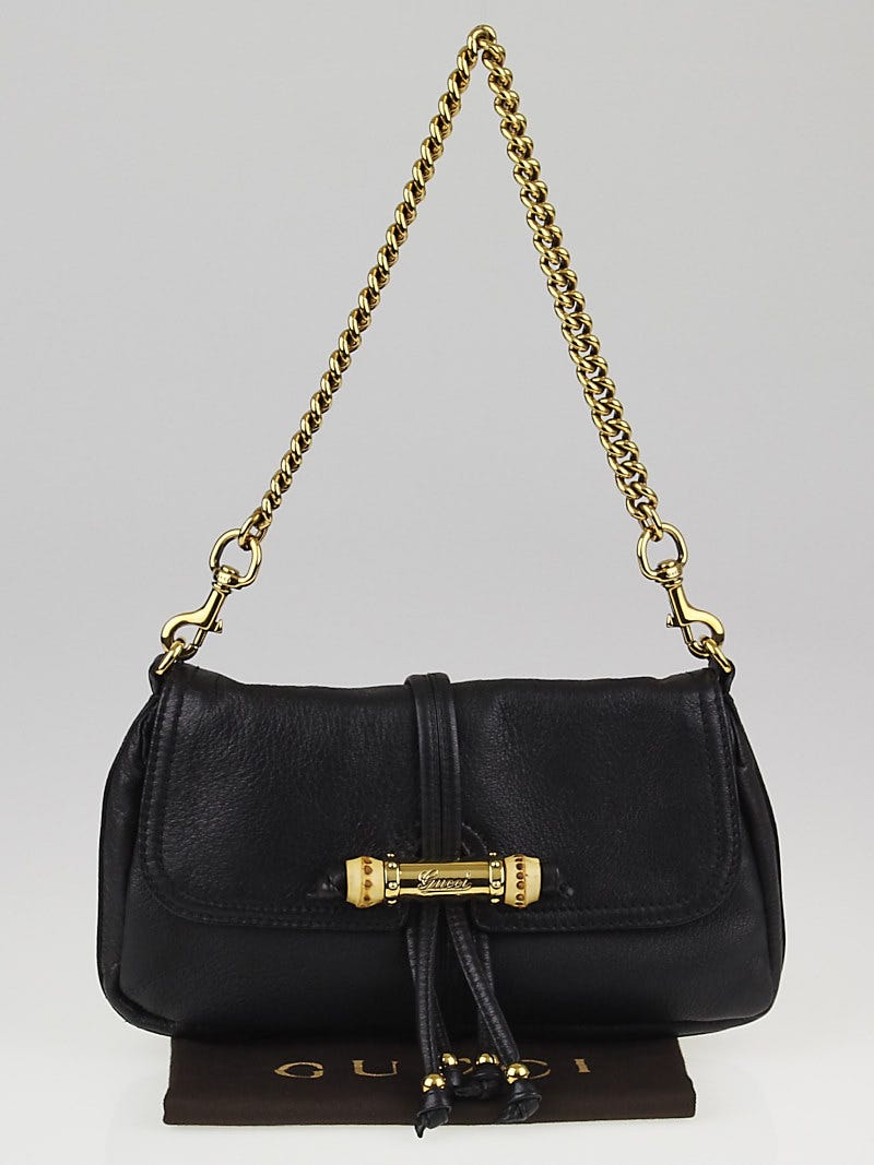 Gucci Brown Bamboo Leather Croisette Evening Bag Beige ref.149066 - Joli  Closet