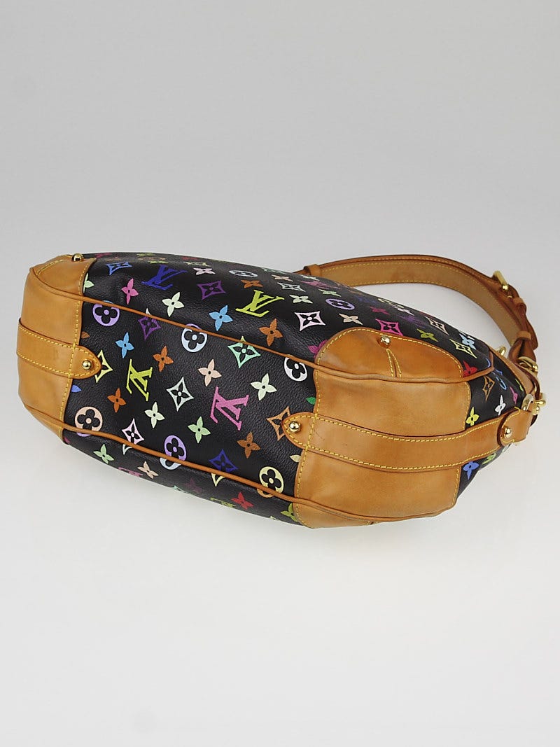 Louis+Vuitton+Greta+Shoulder+Bag+Small+Black+Canvas+Leather for sale online