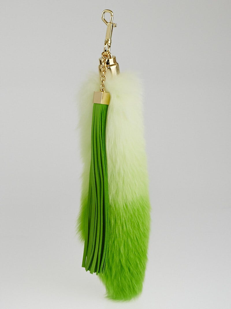 Louis Vuitton Limited Edition Vert Fur Foxy Bag Charm and Key Chain -  Yoogi's Closet