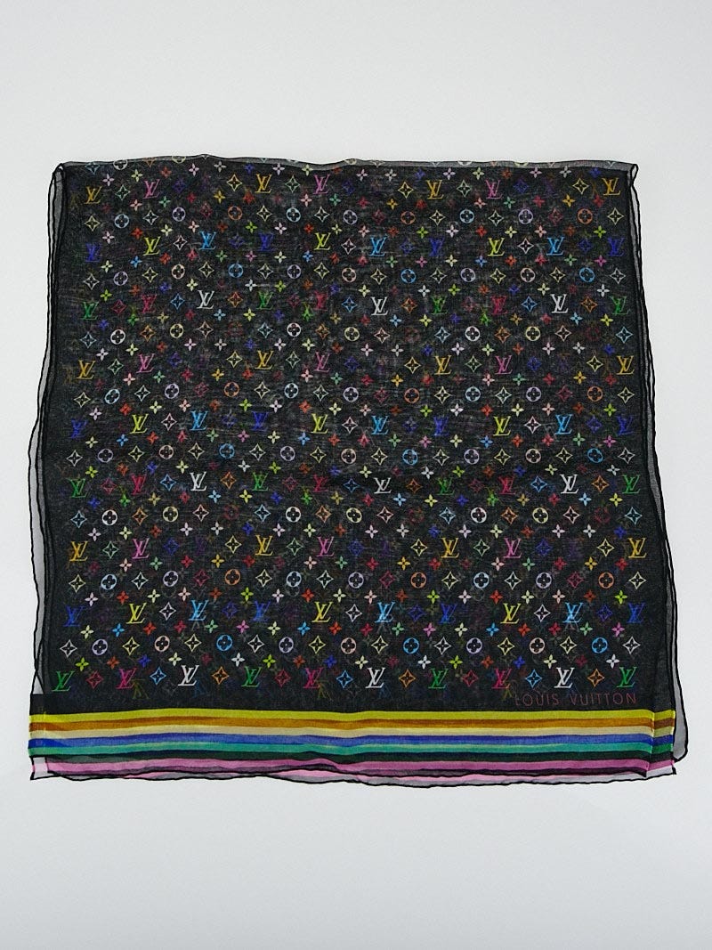 vuitton monogram multicolor silk