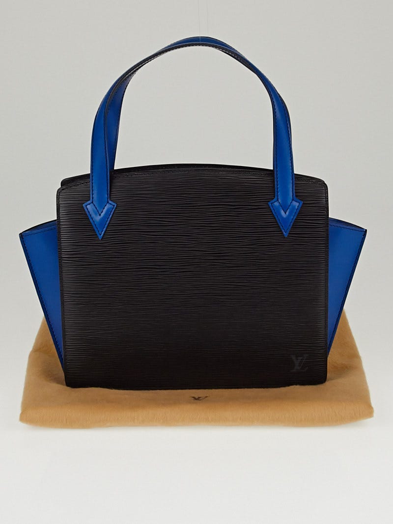 Vintage LOUIS VUITTON Black/Blue Epi Leather Varenne Tote Bag