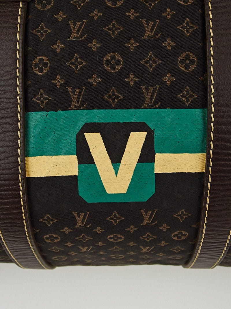 Louis Vuitton Ebene Monogram Mini Lin Initiales Keepall Bag - Yoogi's Closet