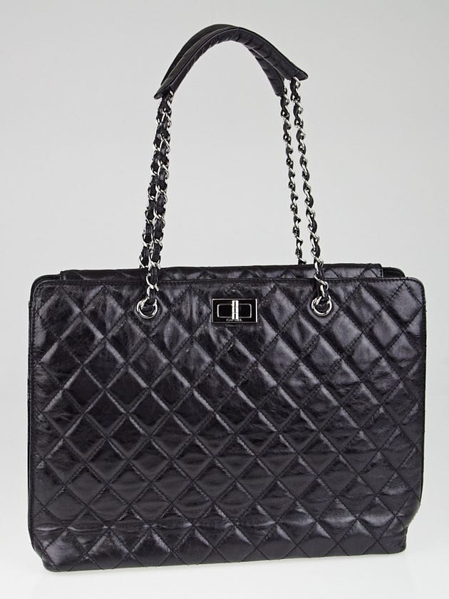 Computer Backpack Chanel Chanel Black Quilted Calfskin Leather Reissue Laptop Bag | Yoogi's Closet