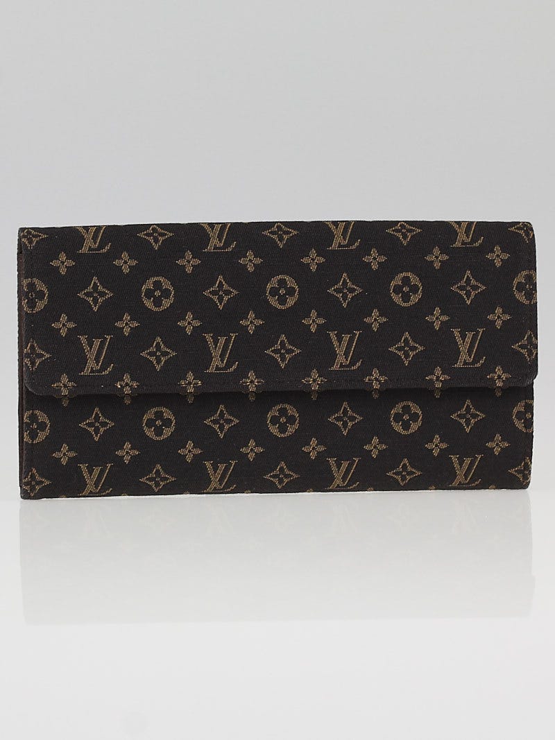 Louis Vuitton Pochette Monogram Mini Lin Ebene in Canvas with Gold