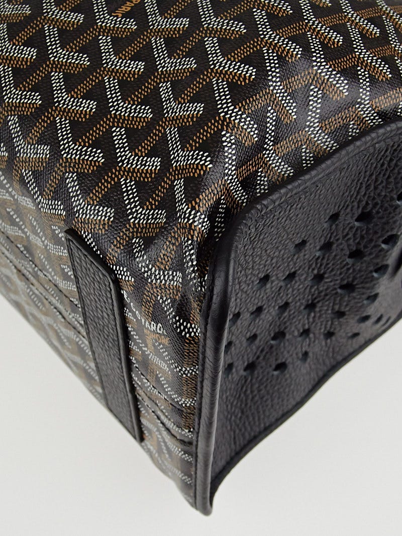 Goyard Tote Bag Black Brown Canvas Hardy PM with Pouch Shoulder