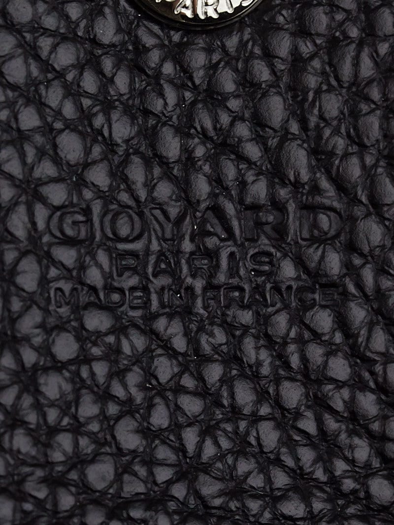 GOYARD Hardy PM Tote Bag PVC Canvas Leather Black Purse Unisex 90187771