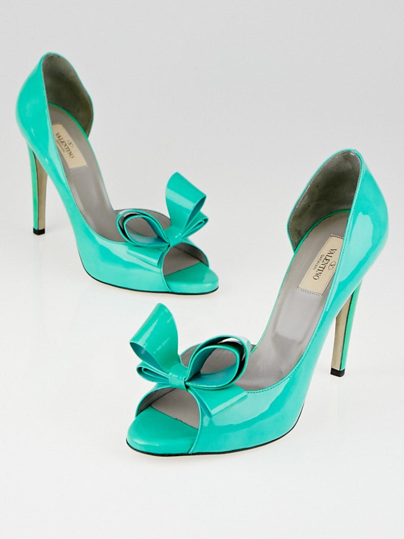 mint green size 5 louis vuitton heeled sandals