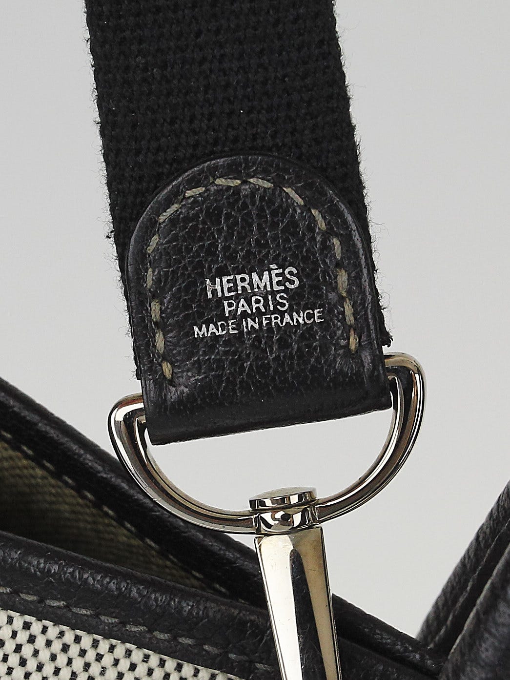 Hermes Linen/Black Buffalo Leather Garden Party TPM Tote Bag - Yoogi's  Closet