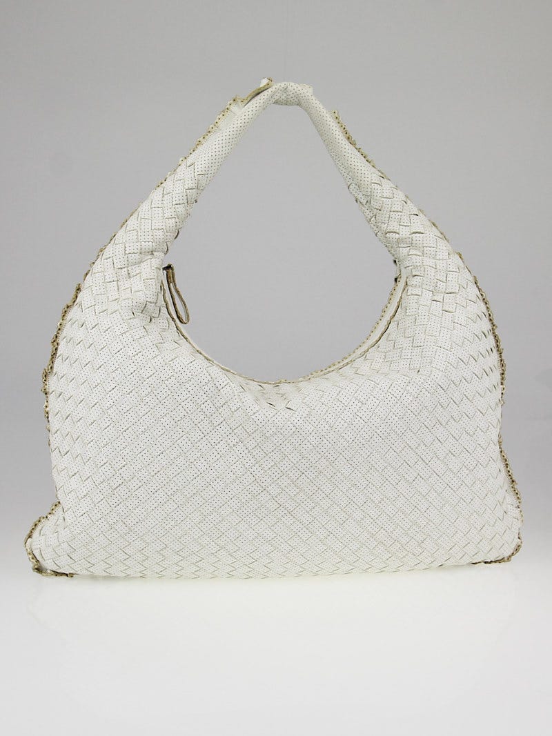 BOTTEGA VENETA Nappa Intrecciato Large Veneta Hobo White 701608