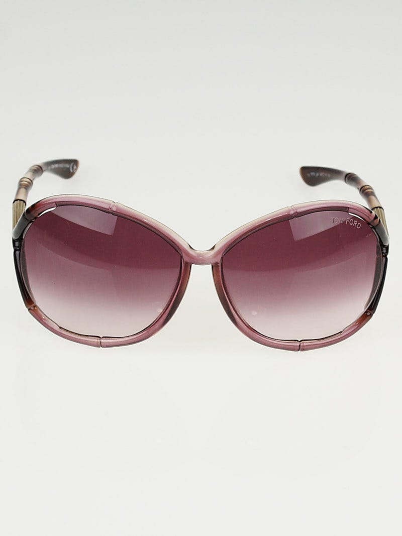 Tom Ford Ombre Bamboo Frame Tinted Lens Claudia Sunglasses -TF75