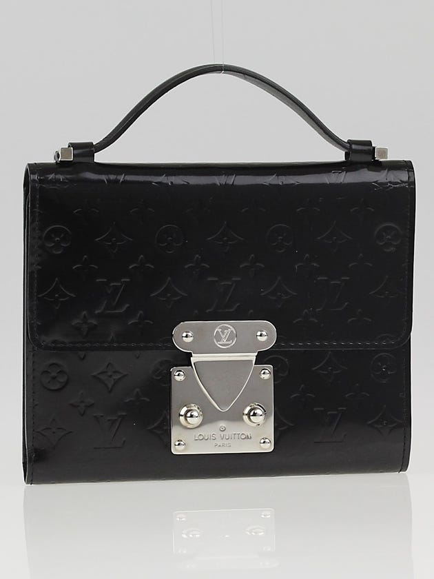 Louis Vuitton Black Mini Monogram Glace Anouchka PM Clutch Wallet