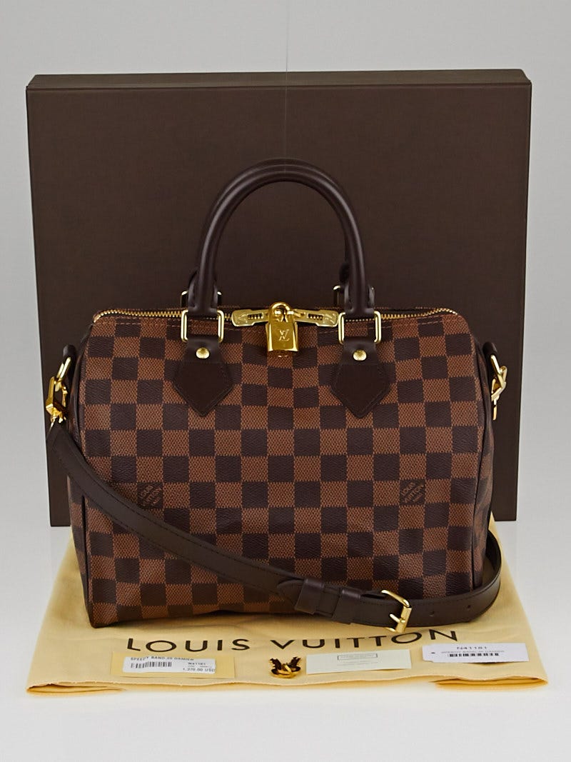 Louis Vuitton Damier Azur Canvas Speedy 25 Bandouliere Bag - Yoogi's Closet